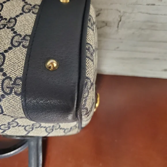 Vintage GUCCI GG Supreme Monogram Ophidia GG Blue Boston Bag #2390069 - Picture 10 of 16